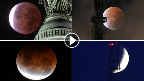 فيديو وصور: العالم شهد أطول خسوف قمر بالتاريخ منذ 500 عام