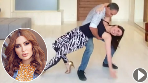 فيديو: نسرين طافش ترقص السامبا ببراعة مع مدربها