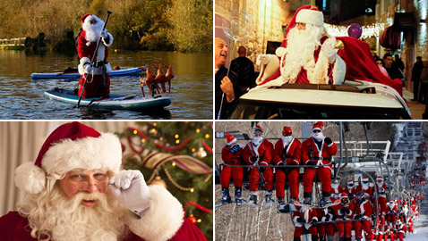 بالصور: سانتا كلوز (بابا نويل) قادم من جميع أنحاء العالم