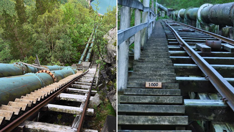 4444 درجة.. تعرفوا إلى أطول درج خشبي في العالم.. صور