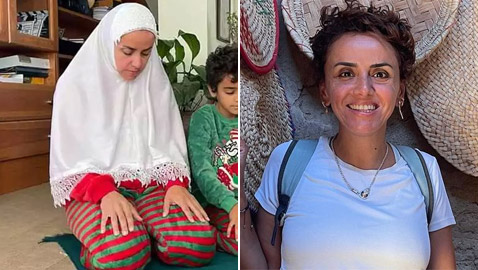 صور علا رشدي تؤدي الصلاة بالبنطال تعرضها لموجة انتقادات وهجوم: 