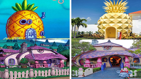 صور مدهشة.. منازل لأشهر برامج الكرتون تم تشييدها في الواقع 