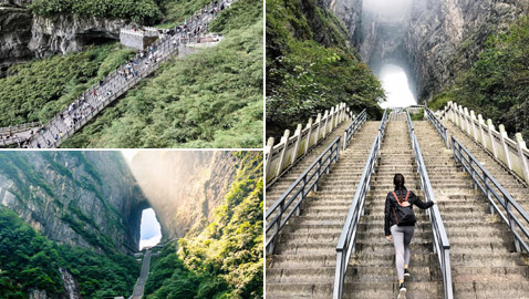 في الصين.. 999 خطوة تأخذكم إلى بوابة السماء الخلابة والساحرة.. صور