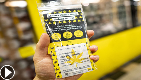 تذكرة صالحة للأكل بنكهة القنب! شركة نقل ألمانية تغري الركاب بعيد الميلاد