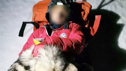 كلب ينقذ حياة متسلق بتدفئته 13 ساعة