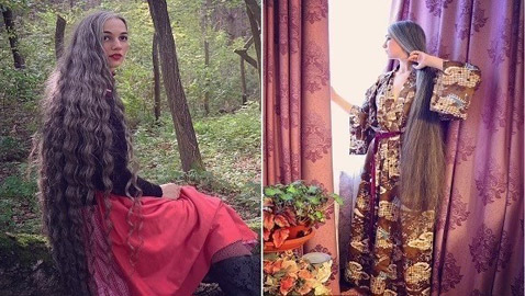 تستثمر شيبها المبكر في تقمص شخصية رابونزل الشهيرة