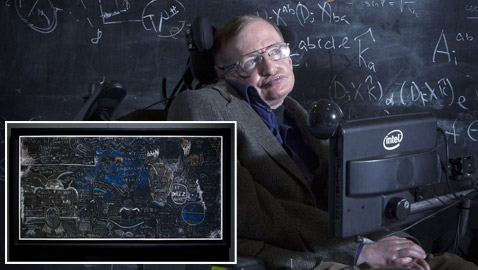 معادلات ورسومات غامضة.. محاولات لحل لغز سبورة ستيفن هوكينغ السوداء