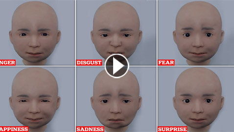 اليابان: تطوير روبوت طفل شبيها بالإنسان ينقل 6 مشاعر وتعابير وجه