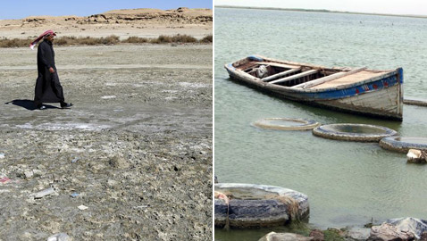 أكبر بحيرة بالعراق بطريقها للاختفاء بسبب الجفاف.. اشتهرت بأسماكها الوفيرة
