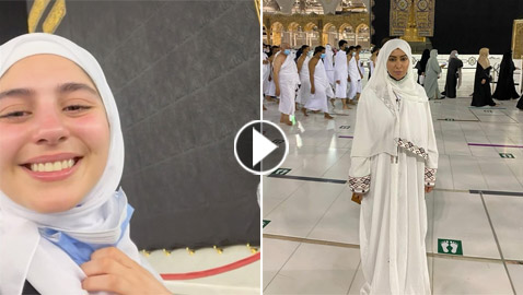 4 نجمات يؤدين مناسك العمرة ويشاركن الجمهور بالفيديوهات والصور