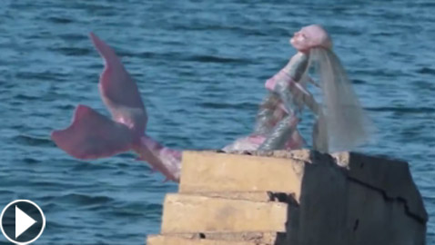 بالفيديو: ظهور حورية البحر على أحد الشواطئ.. حقيقة أم خدعة؟