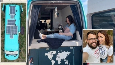 يوفران آلاف الدولارات عبر تحويل سيارة فان إلى منزل أحلامهما