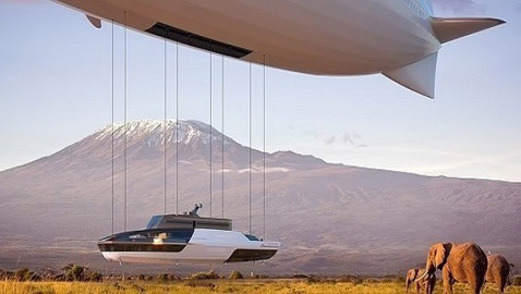 يخت فاخر صديق للبيئة يمكنه الطيران باستخدام المنطاد