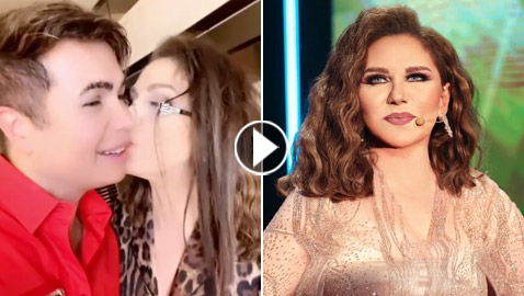 فيديو وصور ميادة الحناوي تخطف الأنظار بعمر الـ60 وتُقبل جو رعد على خده!