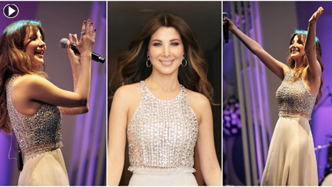 فيديو وصور نانسي عجرم أشعلت الاجواء حفلها الاخير بالقاهرة تركت المسرح لتغني وسط الجمهور 