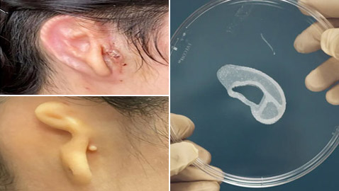 الأولى من نوعها.. عملية زرع أذن مطبوعة لكنها 