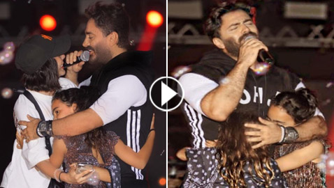 فيديو تامر حسني يحتضن ابنتيه على المسرح ويغازل زوجته بسمة بوسيل.. هل ينفي شائعة الطلاق؟