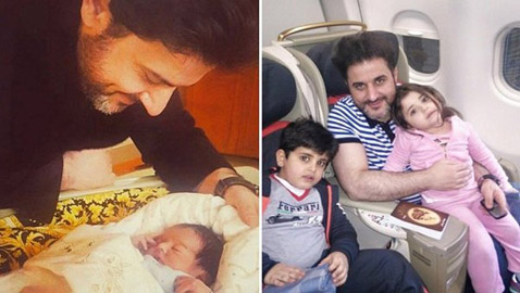 ملحم زين مع إبنته الصغيرة زينب في عيدها.. شاهد أيضا صوره مع باقي اولاده