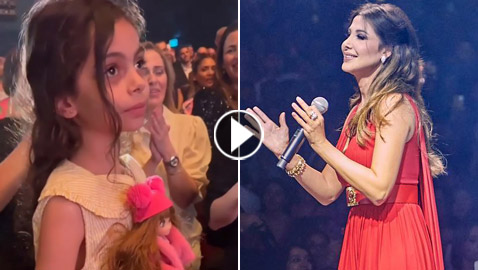 فيديو نانسي عجرم تدعو الجمهور للغناء معها لطفلة على المسرح بمناسبة عيدها