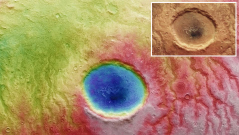 عين ضخمة تحدّق بالنجوم على سطح المريخ.. ما قصتها؟