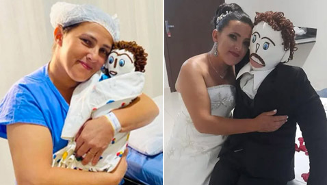 صور: امرأة برازيلية تتزوج دمية وتعلن إنجاب طفل منها!