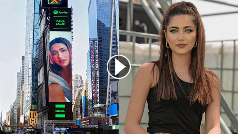 فيديوهات وصور: دانا صلاح أول فنانة أردنية على التايمز سكوير في نيويورك