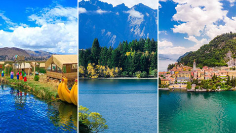 بالصور: جولة سياحية صيفية على 3 بحيرات شهيرة في العالم