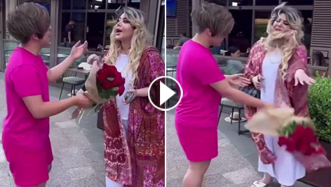 فيديو خناقة بالشارع بين شهاب ومروة راتب: رفضت اعتذاره ورمت باقة الورد!
