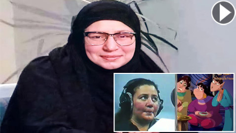 فيديو نادر: عبلة كامل تقوم بدوبلاج فيلم رسوم متحركة شهير.. ممثلة فظيعة!