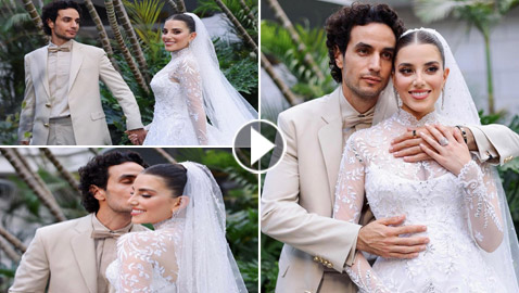 صور وفيديو: زواج سينتيا صموئيل من الفلسطيني آدم بكري.. العروس كالأميرات وخطفت الأنظار