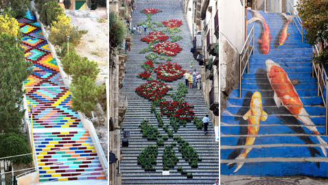 بالصور: إليكم أجمل 10 سلالم ملونة رائعة حول العالم