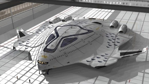 طائرة نووية ذات طابقين تحمل 500 شخص