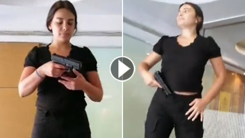 فيديو: سالي حافظ تقتحم بنك لبنان وتحتجز رهائن لتستعيد نقودها!