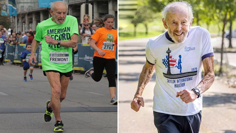 حقق 4 أرقام قياسية.. عداء عمره 100 عام يتمتع بصحة شاب بالعشرينات