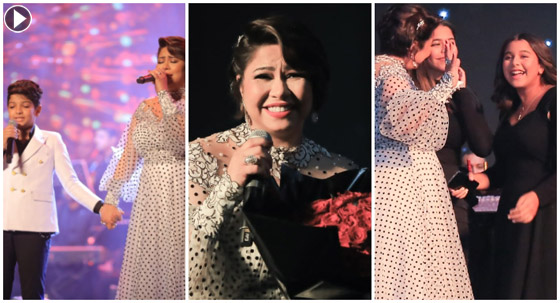 فيديو وصور: شيرين عبد الوهاب ‏تحتفل بعيد ميلادها على المسرح مع ابنتها، وتكشف عمرها!