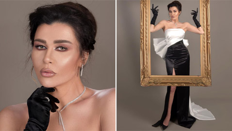 صور نادين الراسي بالأسود والأبيض بأول جلسة تصوير بعد وفاة شقيقها جورج