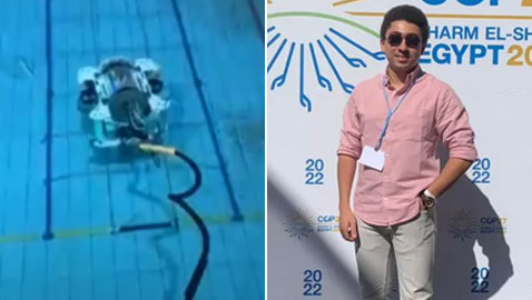 عمره 21 عاما.. طالب مصري يطور روبوتا يحد من تلوث البحار