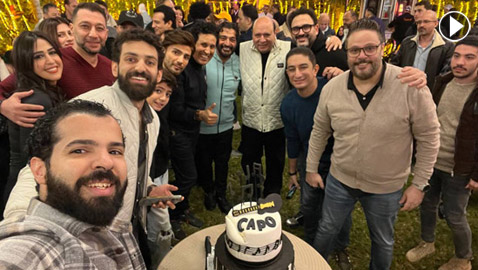 فيديو وصور: أكرم حسني بعيد ميلاد حميد الشاعري يرقص على 