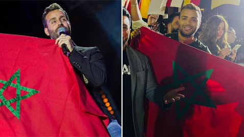 عملوها الأسود وصنعوا التاريخ.. النجوم يحتفلون بفوز المغرب على البرتغال