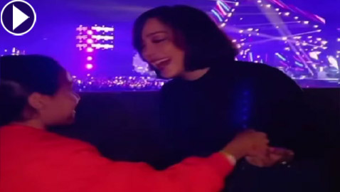 فيديو وصور بسمة بوسيل ترقص مع ابنتها تاليا في حفل تامر حسني