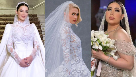 صور: أجمل فساتين زفاف نجمات الفن في 2022
