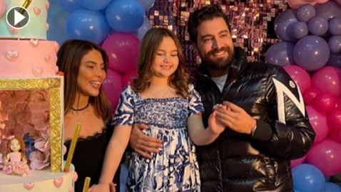 كيف احتفل معتصم النهار نجم مسلسل صالون زهرة بعيد ميلاد طفلته؟ فيديو وصور