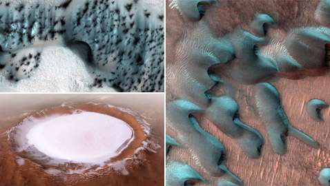 فصل الشتاء على كوكب المريخ الأحمر.. صور