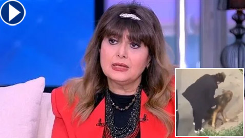 فيديو وصور: الراقصة هندية تلقي كلبها المصاب بالشارع: 