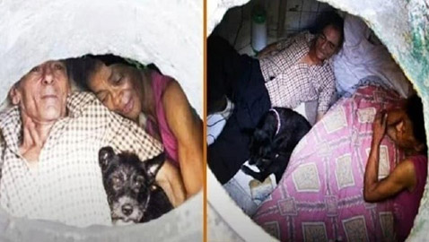 يعيشان في مصرف مياه منذ 22 عاماً لسبب غريب