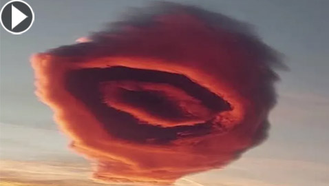 ظهور سحابة غريبة كـ