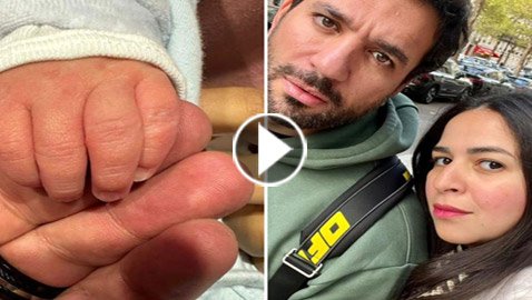 صور وفيديو: ابن حسن الرداد وإيمي سمير غانم يشبه مين؟