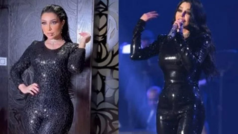 صور دنيا بطمة الغريبة تثير الجدل! ذقنها  رفيعة مثل الخنجر او السكين!