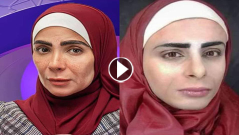 شاب صعيدي بالحجاب ومكياج وحواجب مثل منى زكي في 