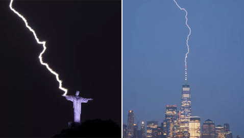 صور ملحمية توثق لحظة ضرب الصواعق والبرق لأشياء مختلفة حول العالم